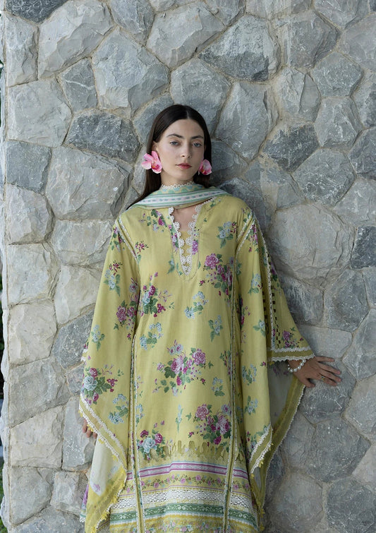 Elaf Prints Lawn Vol 1 2026=-4A AVOCADO Aangan the essence of lawn & chiffon