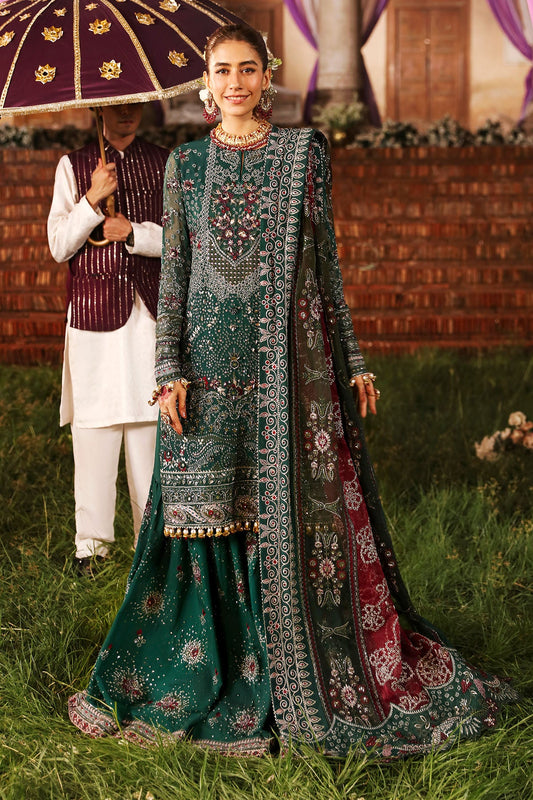 โPakistani designer suit with organza dupatta and silk trouserโ