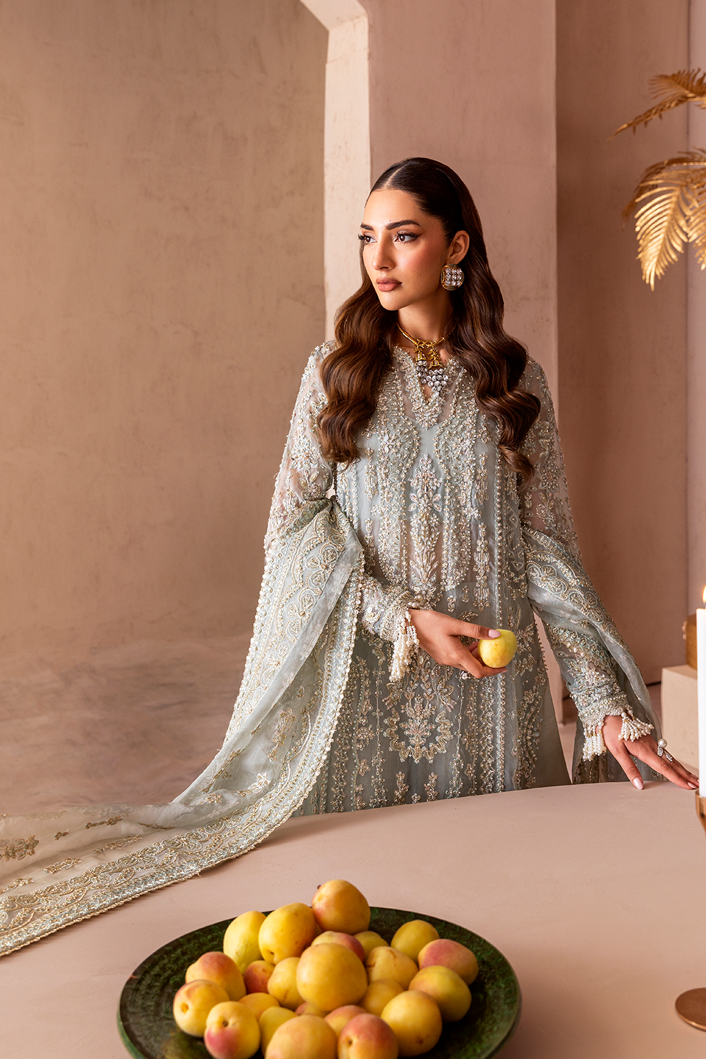 “Eman Adeel Festive Collection 2025 – authentic embroidered salwar suit in rich maroon, perfect for Eid celebrations”