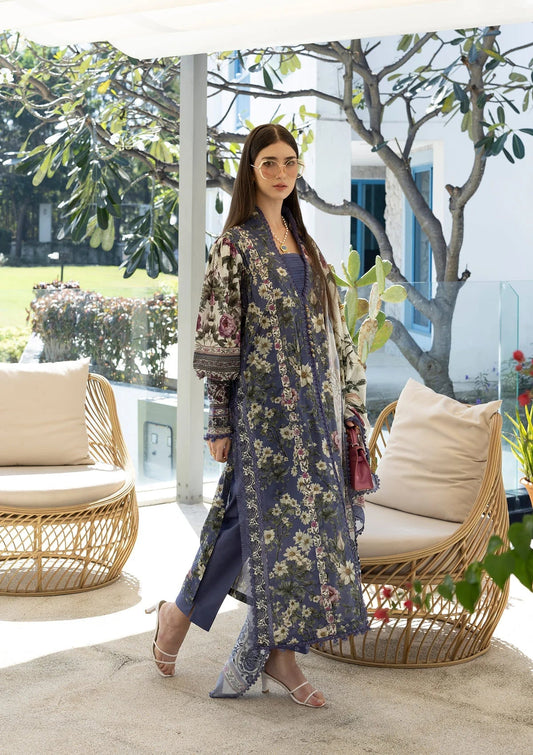 Elaf Prints Lawn Vol 1 2026=-6A BOO BERRY Aangan the essence of lawn & chiffon