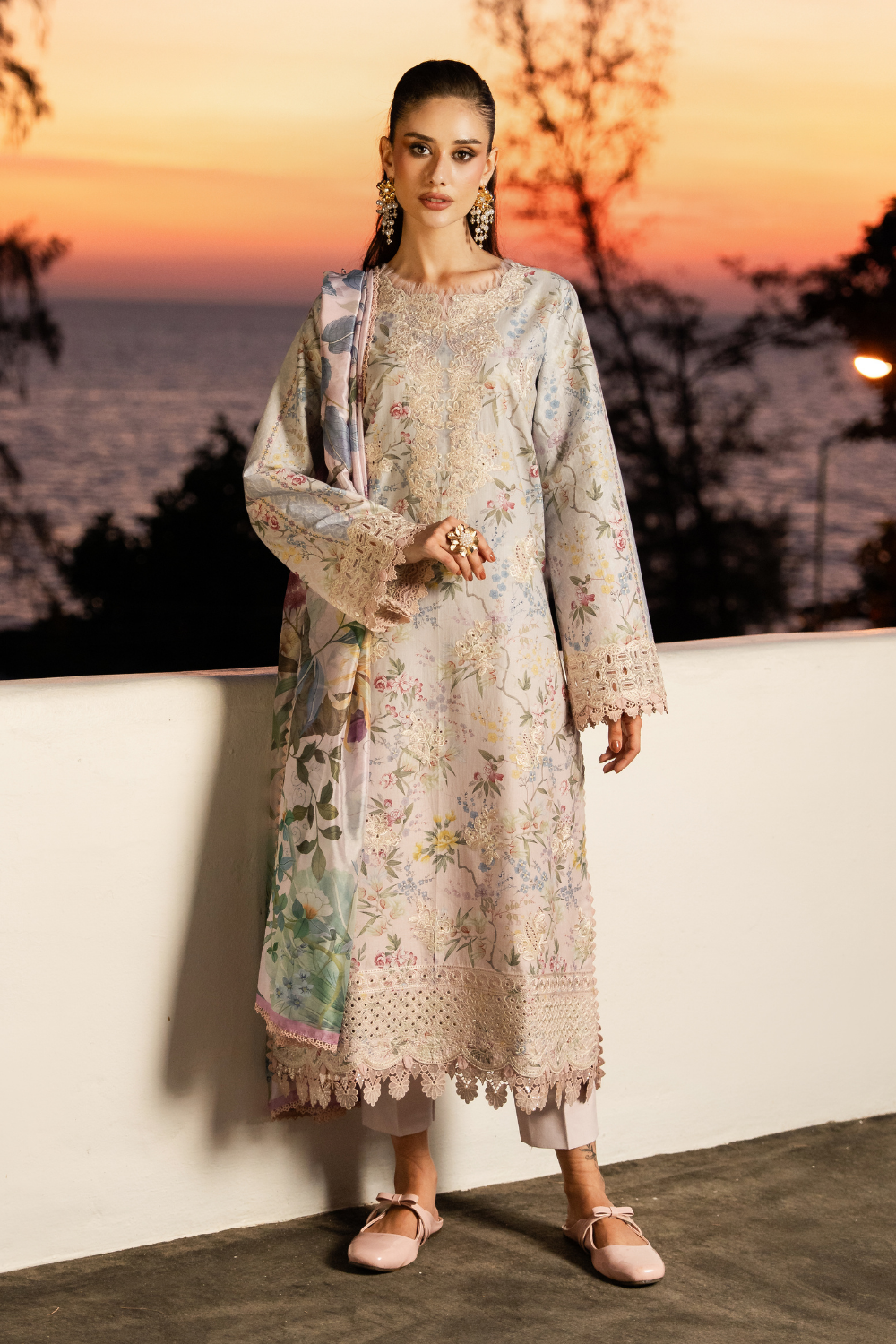 Aabyan Shezlin Chikankari Edit '26=RIVANA (AZ-07 Aangan the essence of lawn & chiffon