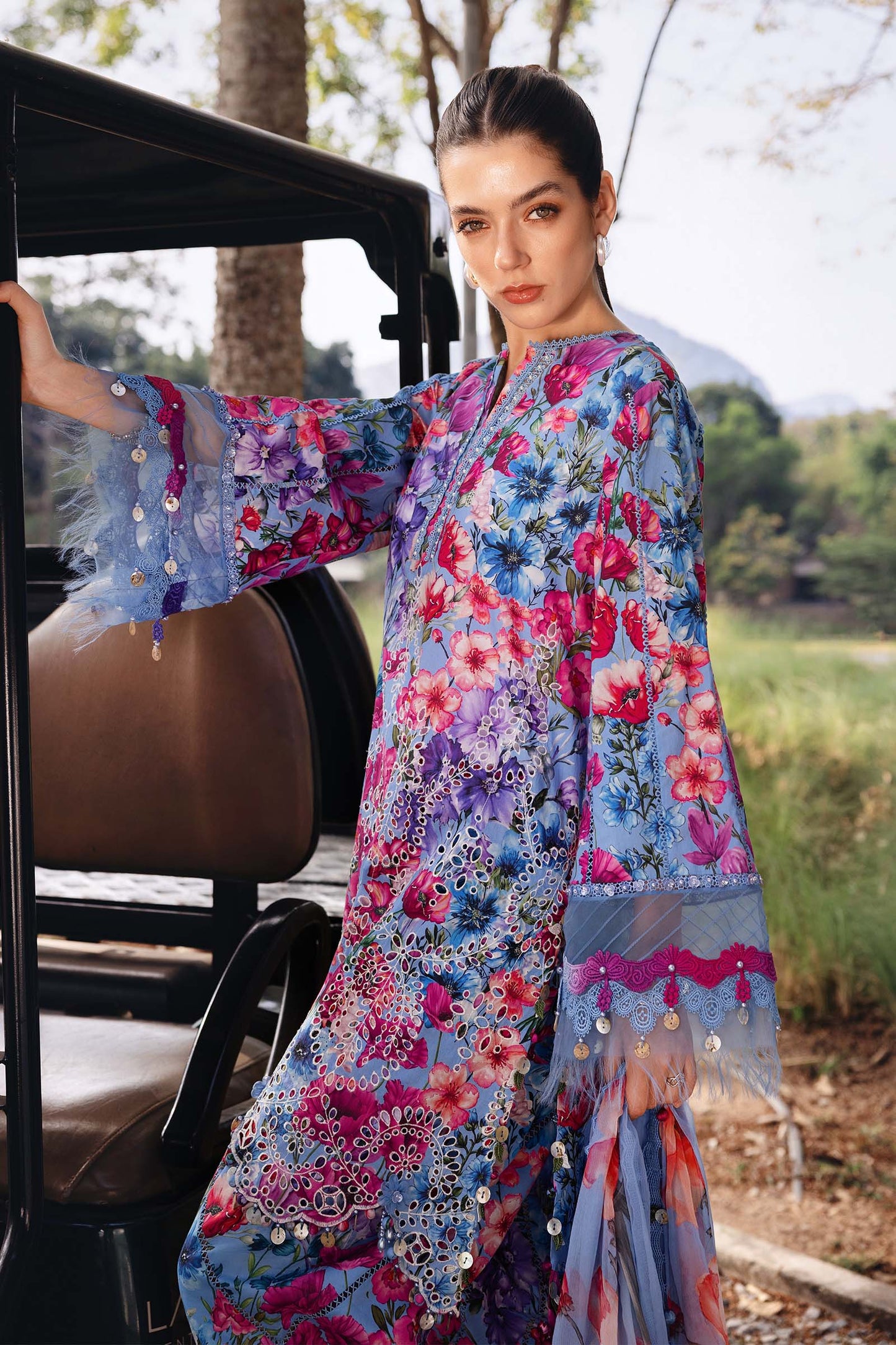MARIA.B M.Prints Lawn 2026=02b Aangan the essence of lawn & chiffon