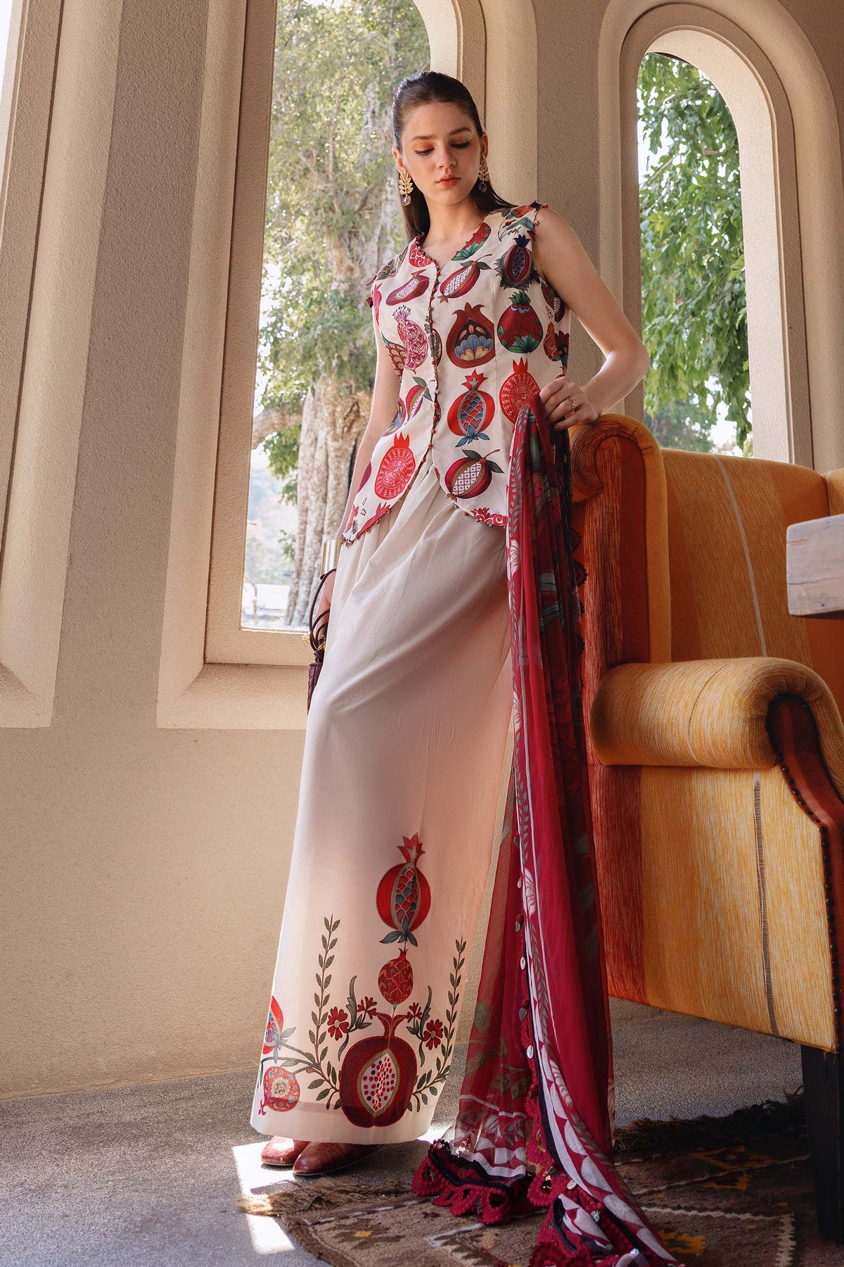MARIA.B M.Prints Lawn 2026=03a Aangan the essence of lawn & chiffon