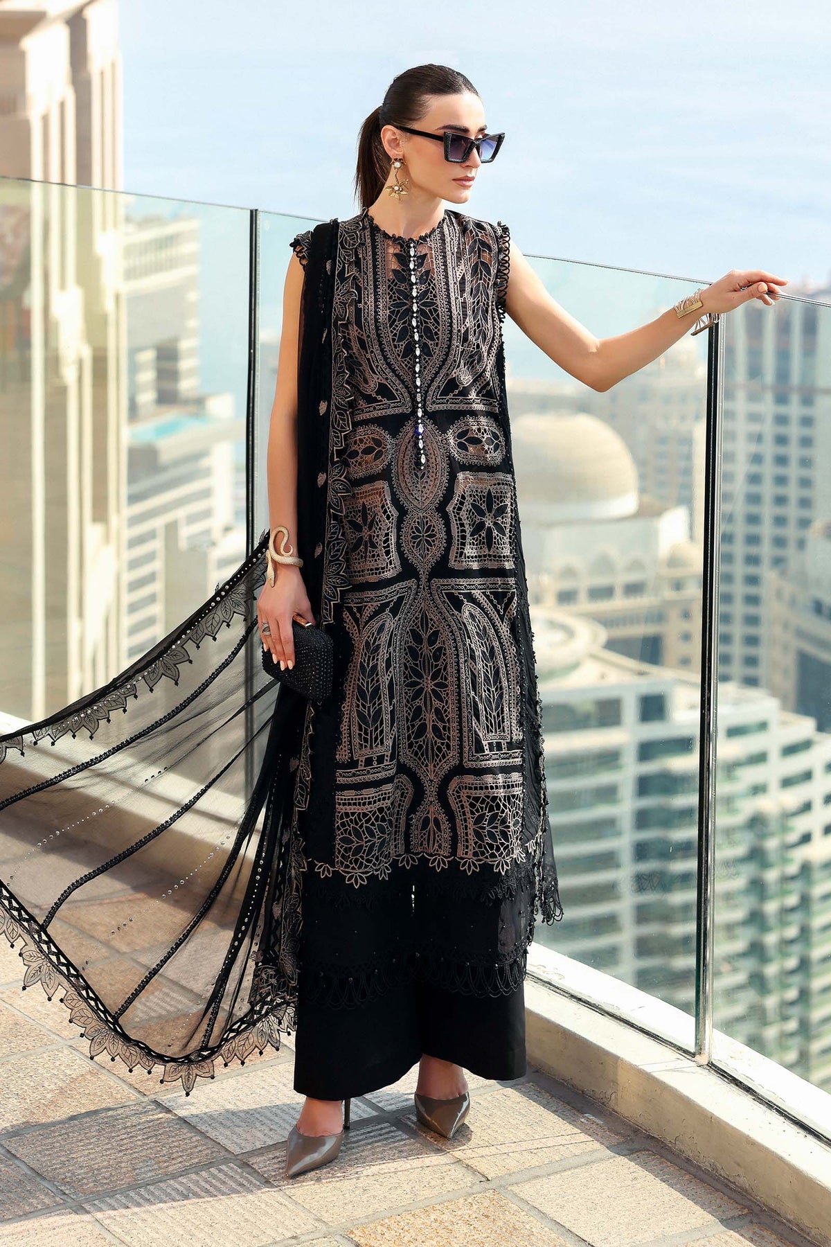 Maria B luxury Lawn 2026=08b Aangan | the Essence of Lawn & Chiffon