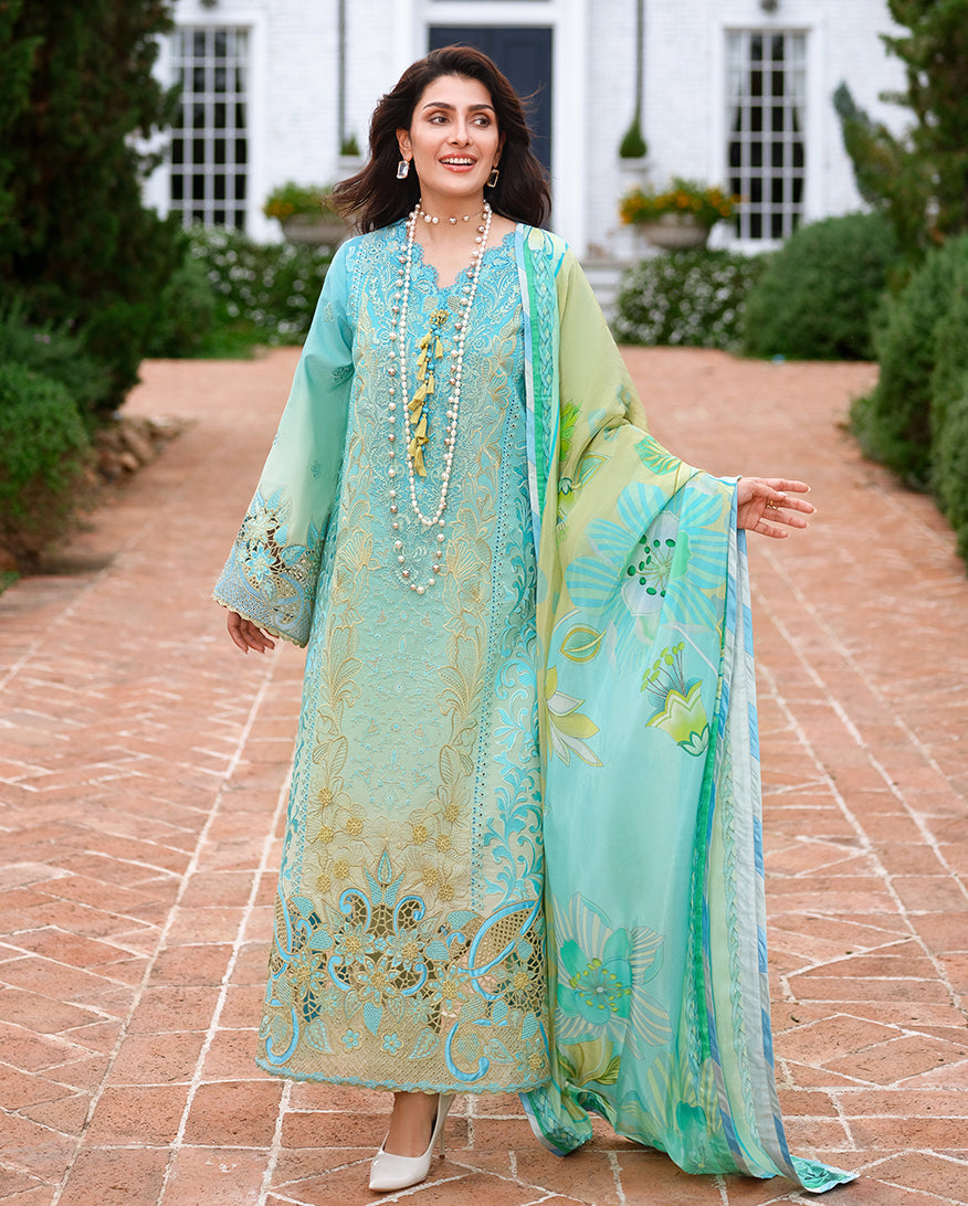 Mushq Amoi luxury lawn 2026= Whispering Winds Aangan | the Essence of Lawn & Chiffon