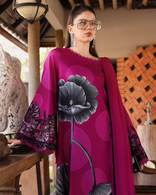MARIA.B M.Prints Lawn 2026=13b Aangan the essence of lawn & chiffon