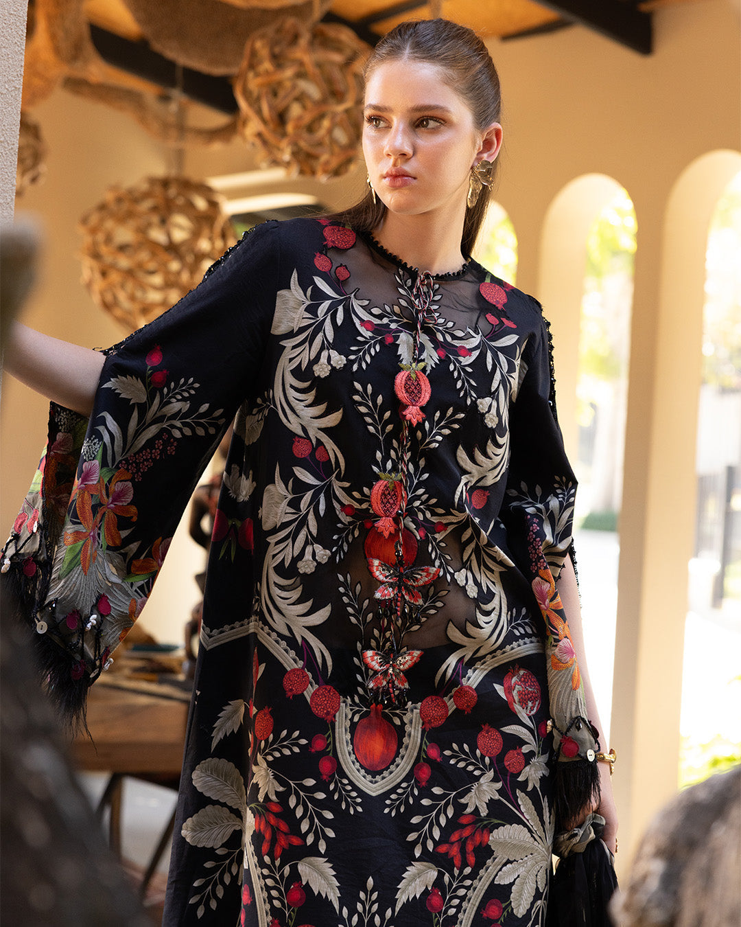 MARIA.B M.Prints Lawn 2026=12b Aangan the essence of lawn & chiffon