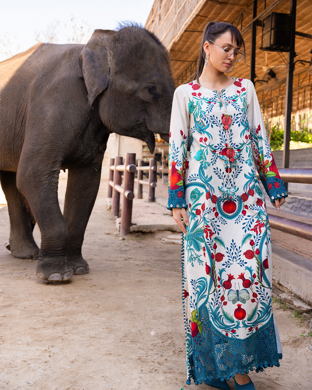 MARIA.B M.Prints Lawn 2026=12a Aangan the essence of lawn & chiffon