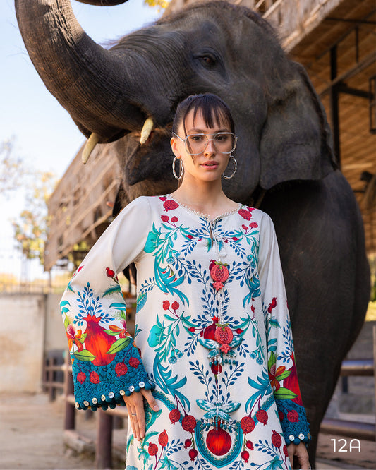 MARIA.B M.Prints Lawn 2026=12a Aangan the essence of lawn & chiffon