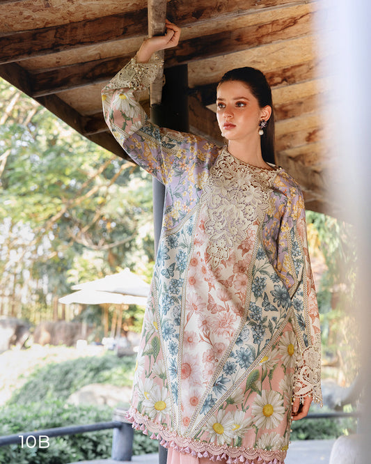 MARIA.B M.Prints Lawn 2026=10b Aangan the essence of lawn & chiffon
