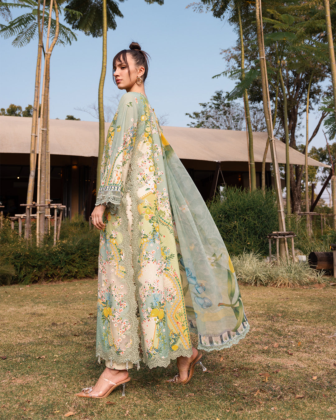 MARIA.B M.Prints Lawn 2026=08b Aangan the essence of lawn & chiffon