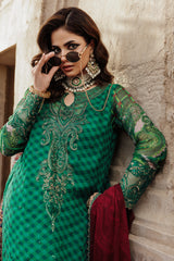 charizma vasal embroidered chiffon suit for festive wear 
