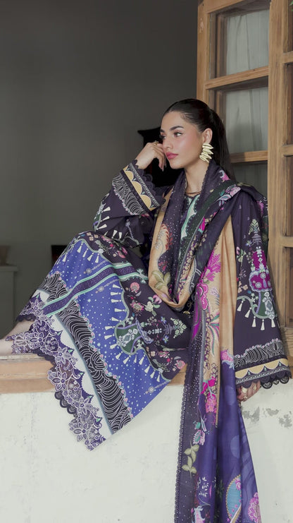 Qalamqar QLine suit with authentic Pakistani detailing