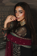 Charizma Dastaan-e-Jashn 2025 – Original Pakistani Chiffon Suit with Adda Work & Embroidery