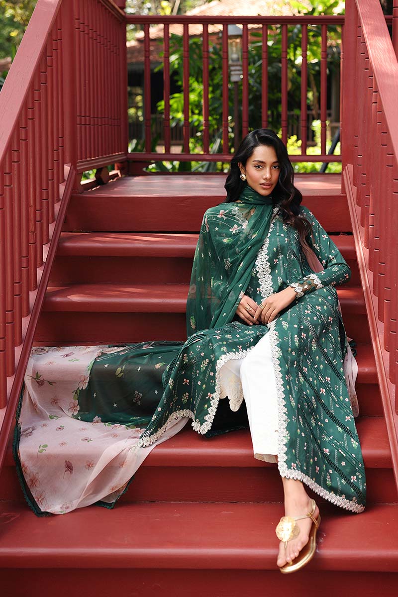 Qalamkar Qprints Lawn 2026-GREER