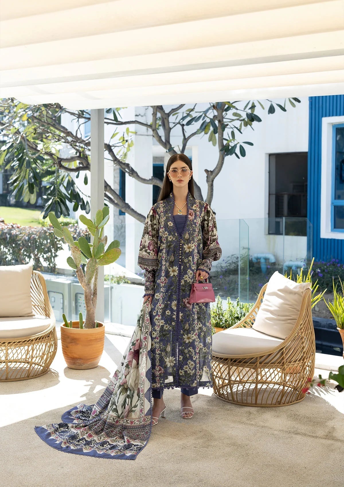 Elaf Prints Lawn Vol 1 2026=-6A BOO BERRY Aangan the essence of lawn & chiffon