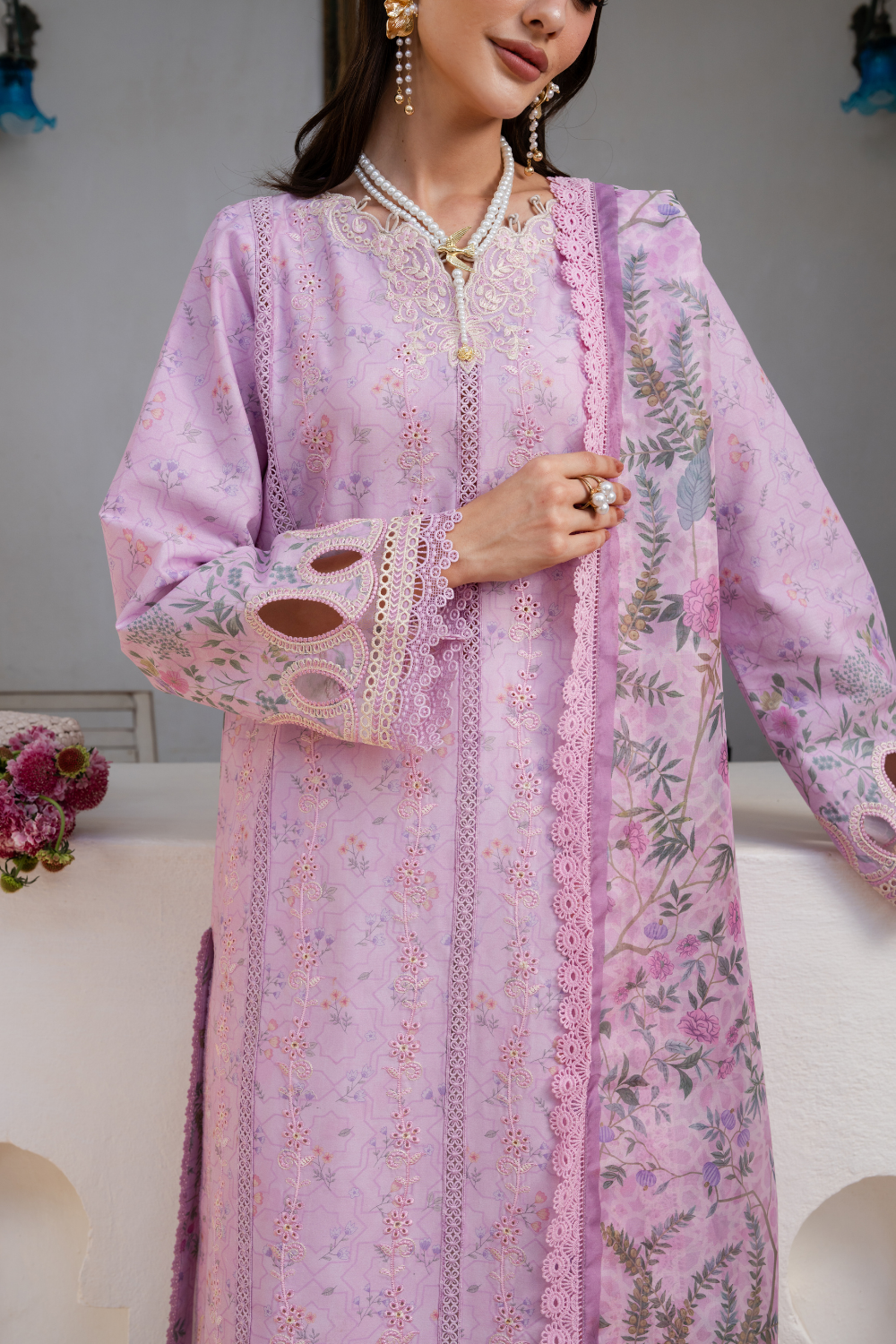 Aabyan Shezlin Chikankari Edit '26=ELOWEN Aangan the essence of lawn & chiffon