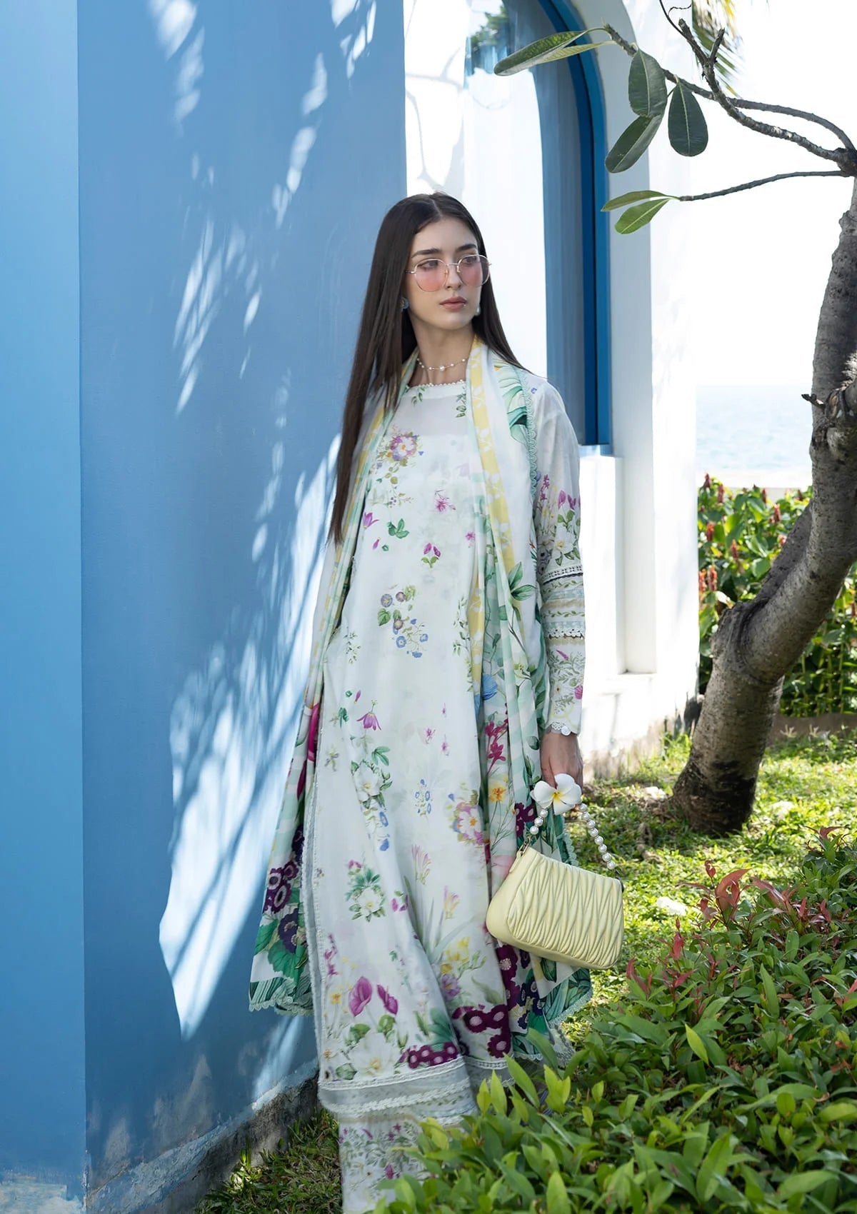 Elaf Prints Lawn Vol 1 2026=7B MOON FLOWER Aangan the essence of lawn & chiffon