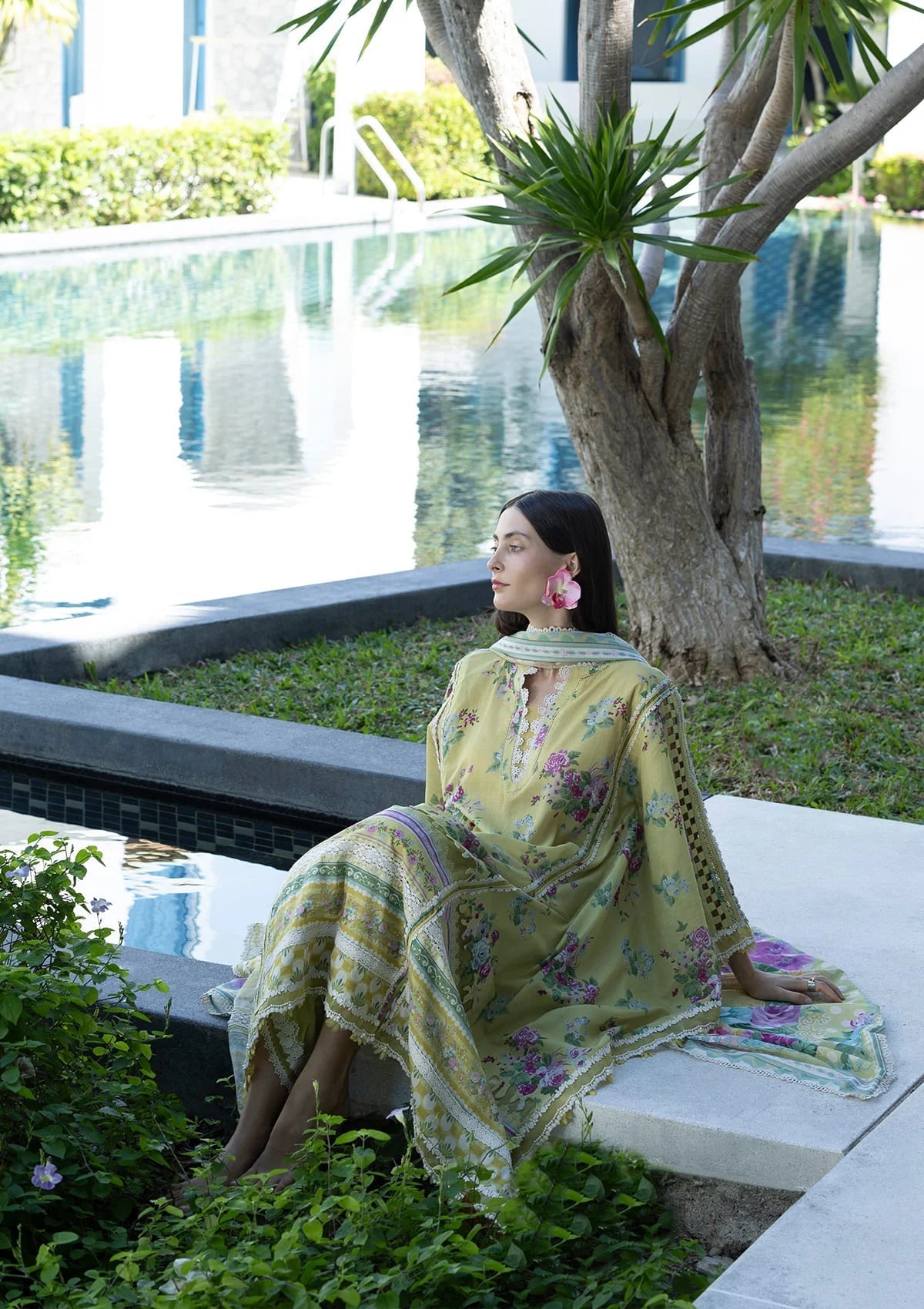 Elaf Prints Lawn Vol 1 2026=-4A AVOCADO Aangan the essence of lawn & chiffon