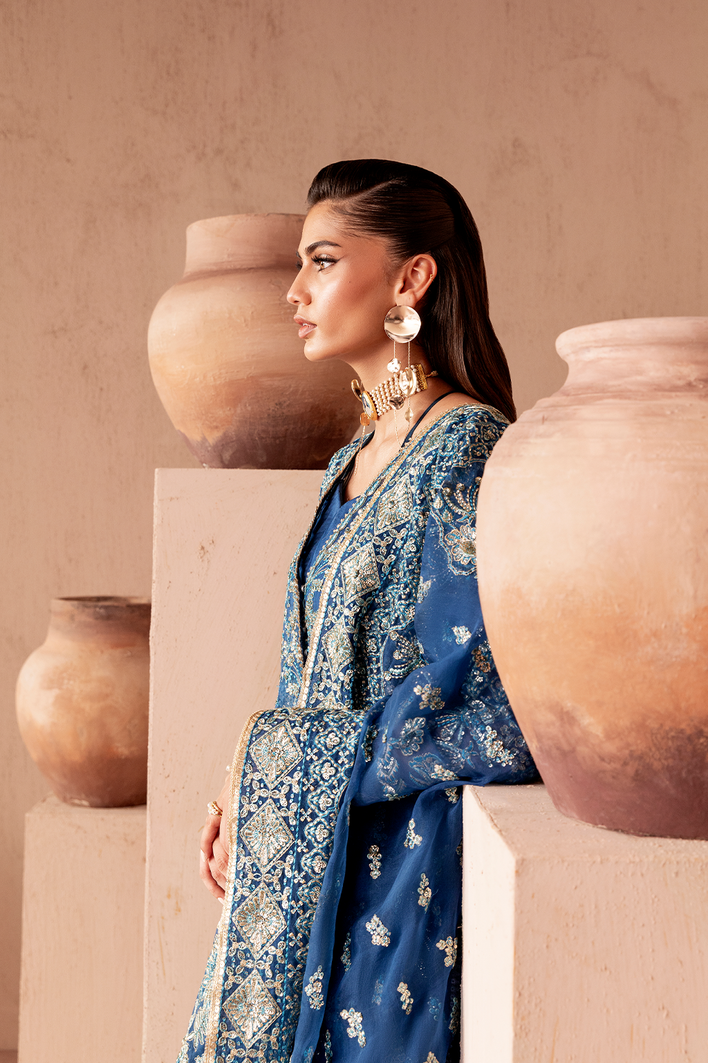 Eman adeel clay & couture-ELARA Aangan the essence of lawn & chiffon