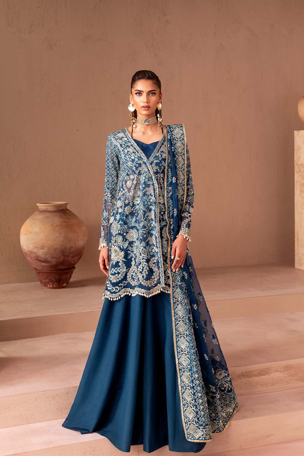 Eman adeel clay & couture-ELARA Aangan the essence of lawn & chiffon