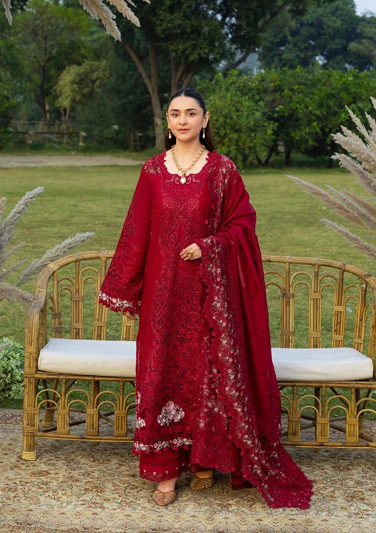 ELAF LUXURY LAWN '26=10 CHERIE LADY Aangan the essence of lawn & chiffon