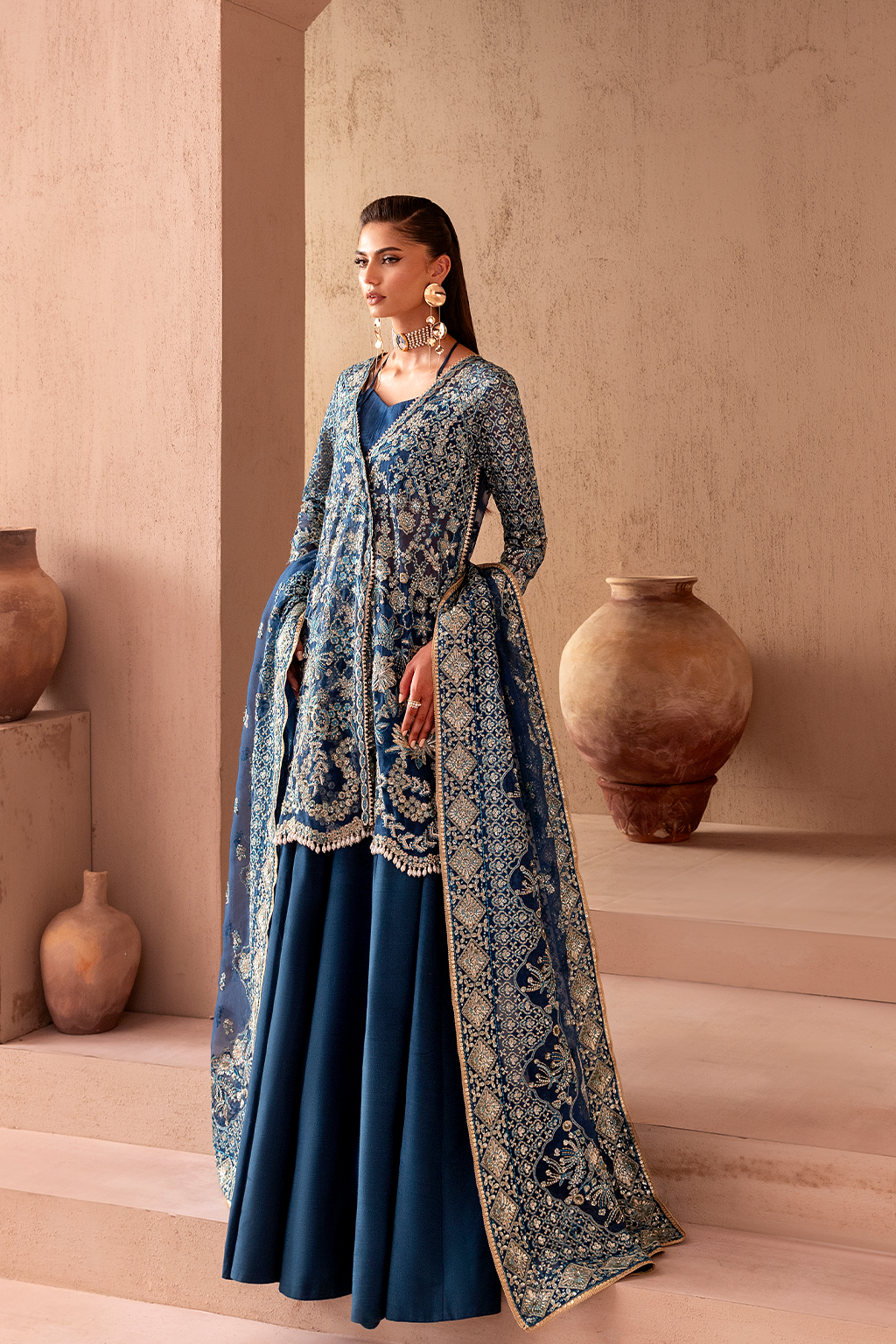 Eman adeel clay & couture-ELARA Aangan the essence of lawn & chiffon