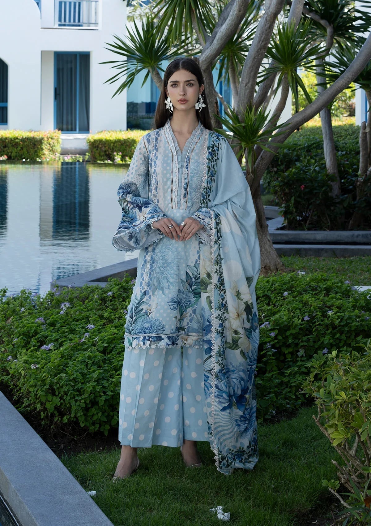 Elaf Prints Lawn Vol 1 2026=1A OCEAN PETALS Aangan the essence of lawn & chiffon