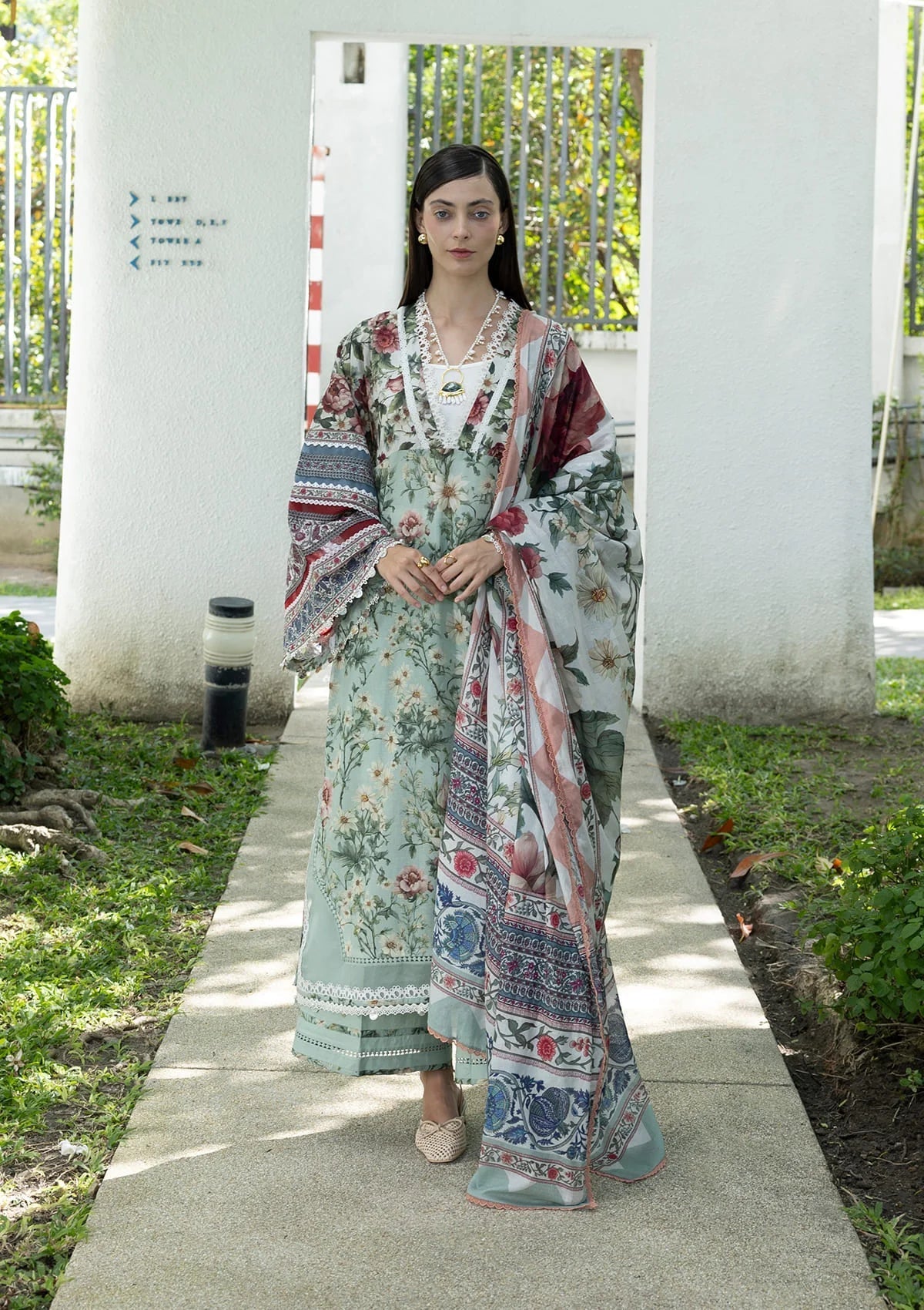 Elaf Prints Lawn Vol 1 2026=6B OPALINE GARDEN Aangan the essence of lawn & chiffon