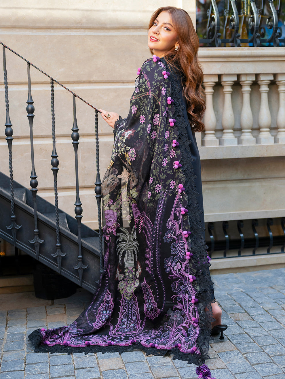 Jade Ombre Starlet Lawn 2026=07 Aangan the essence of lawn & chiffon