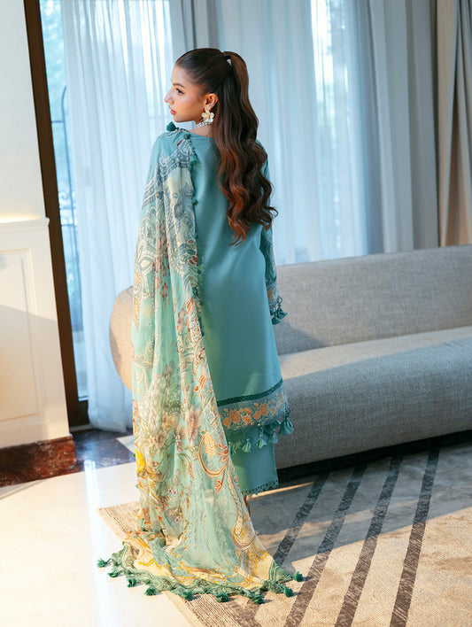 Jade Ombre Starlet Lawn 2026= 26-OC-20825 Aangan the essence of lawn & chiffon