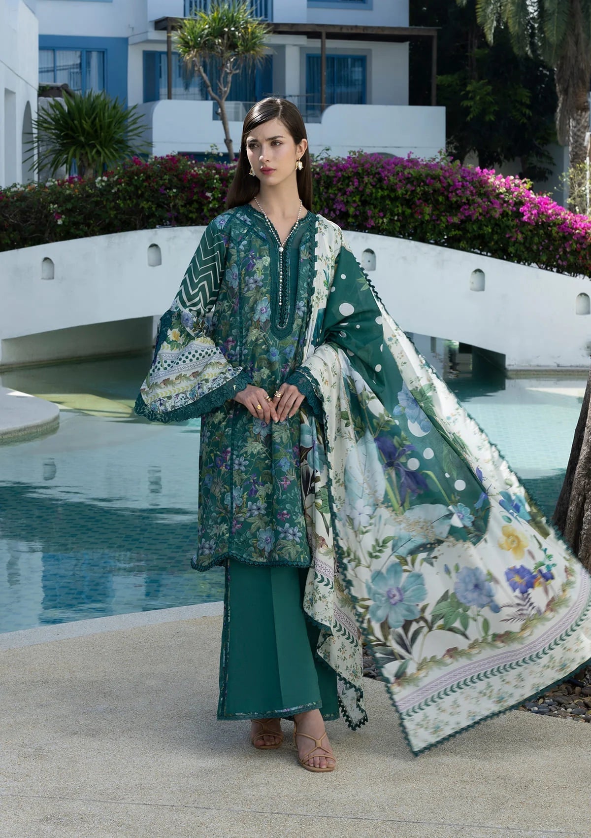 Elaf Prints Lawn Vol 1 2026=9A PEACOCK Aangan the essence of lawn & chiffon