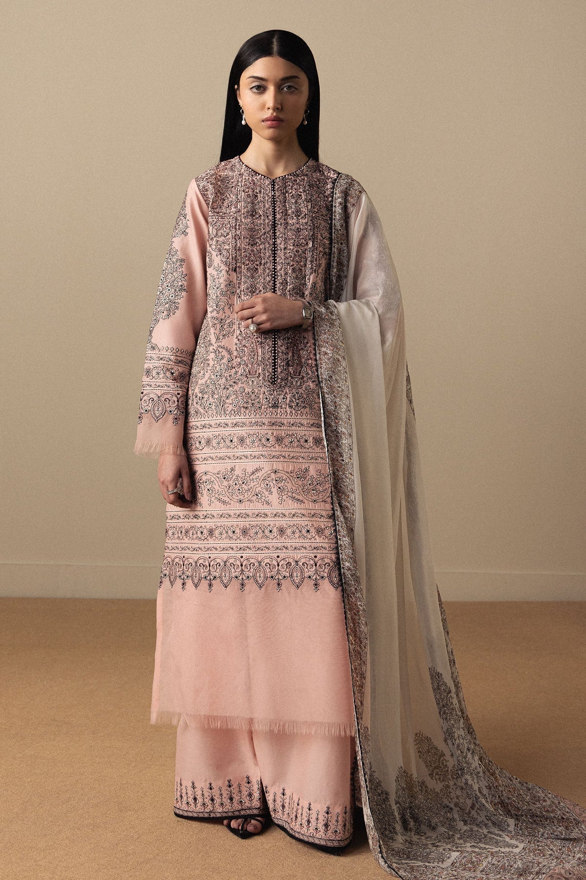 Zara Shahjahan Luxury Summer Lawn | Satori 2026-d11 Aangan | the Essence of Lawn & Chiffon