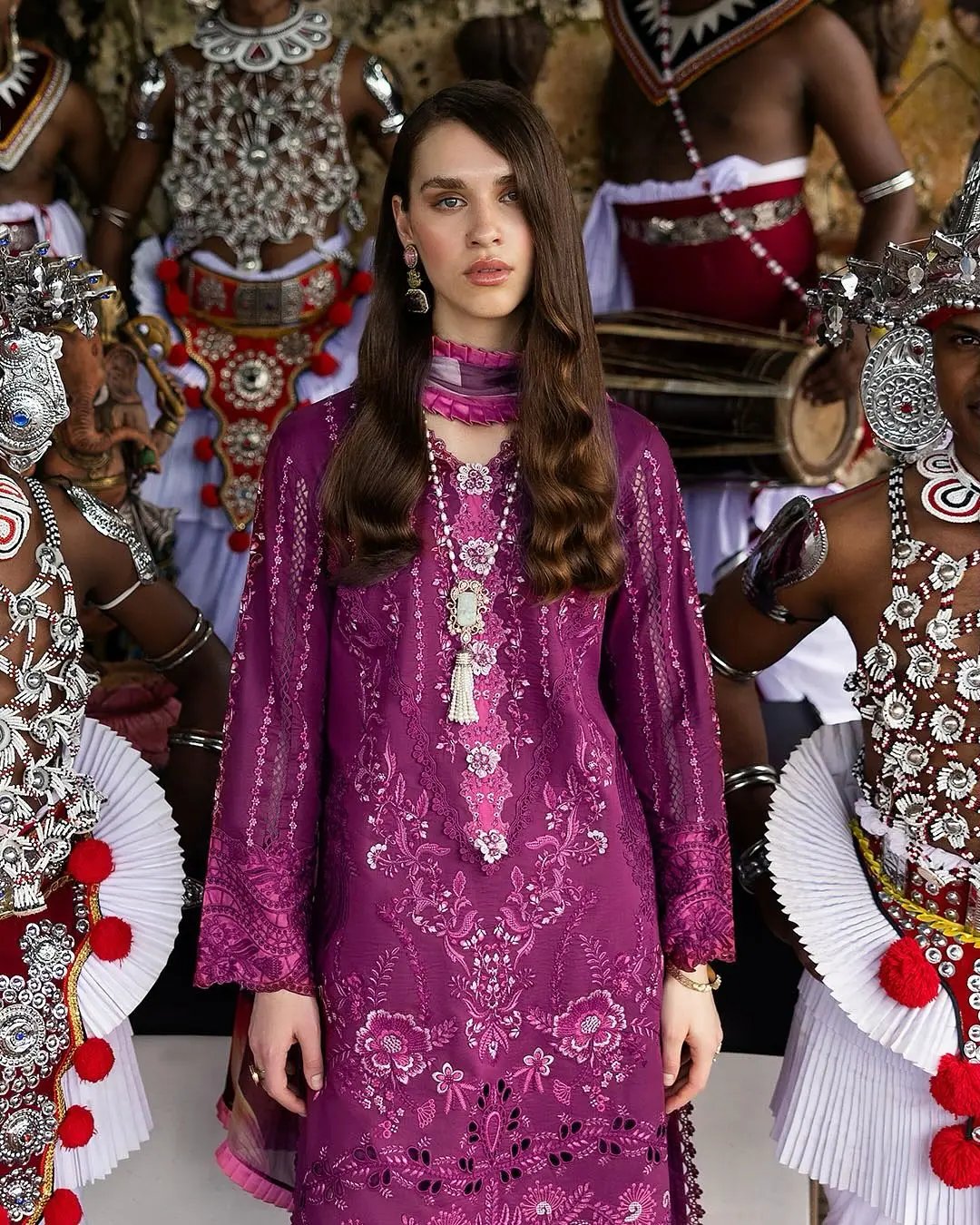 Mushq Manaram luxury lawn-25 Aangan.the essence of lawn & chiffon