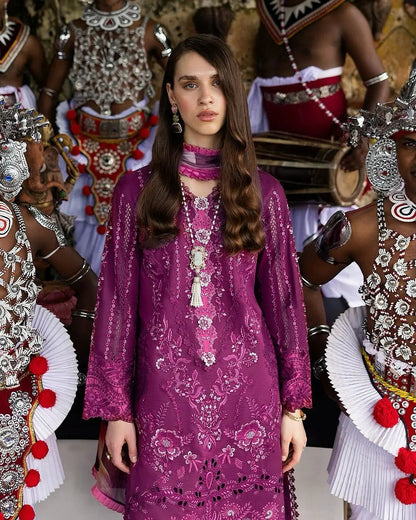 Mushq Manaram luxury lawn-25 Aangan.the essence of lawn & chiffon