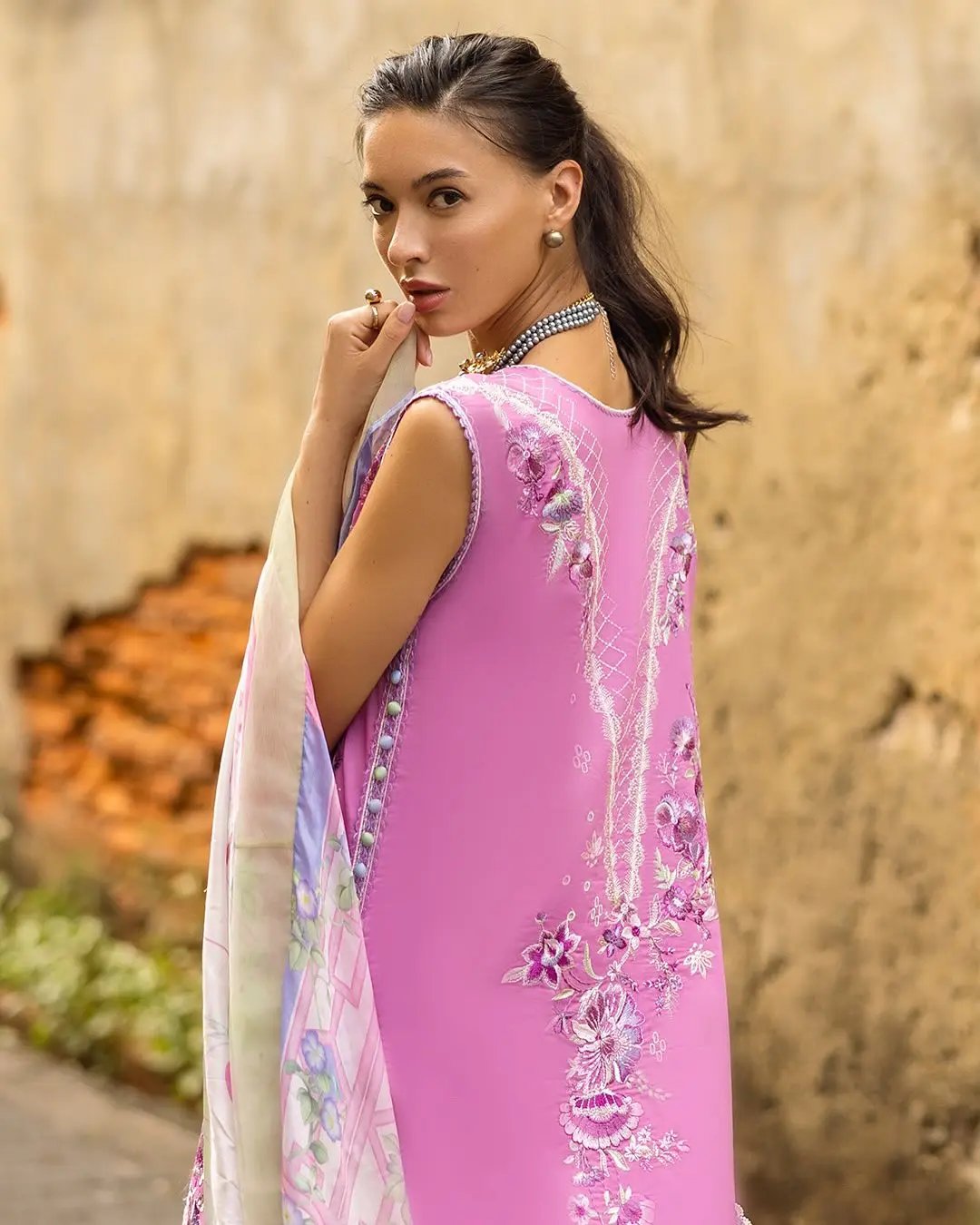 Mushq Manaram Luxury Lawn ’25 Aangan.the essence of lawn & chiffon