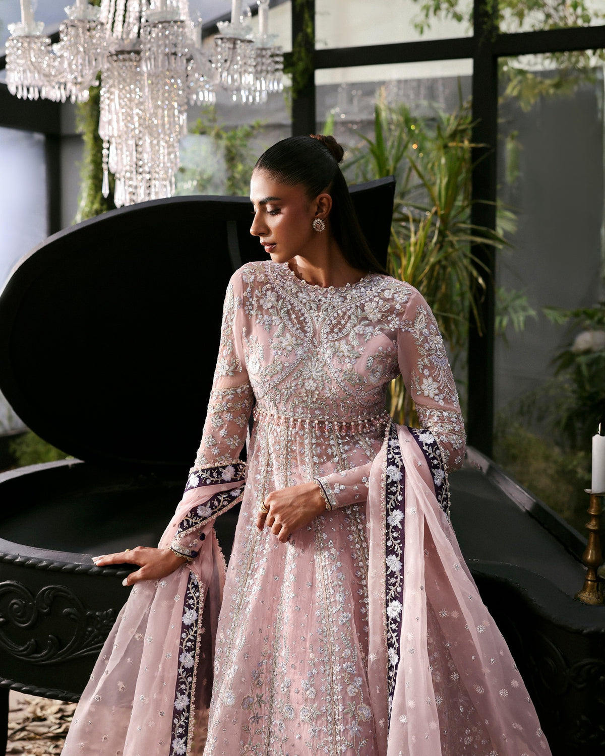 Afrozeh LaFuchsia embroidered suit,” “