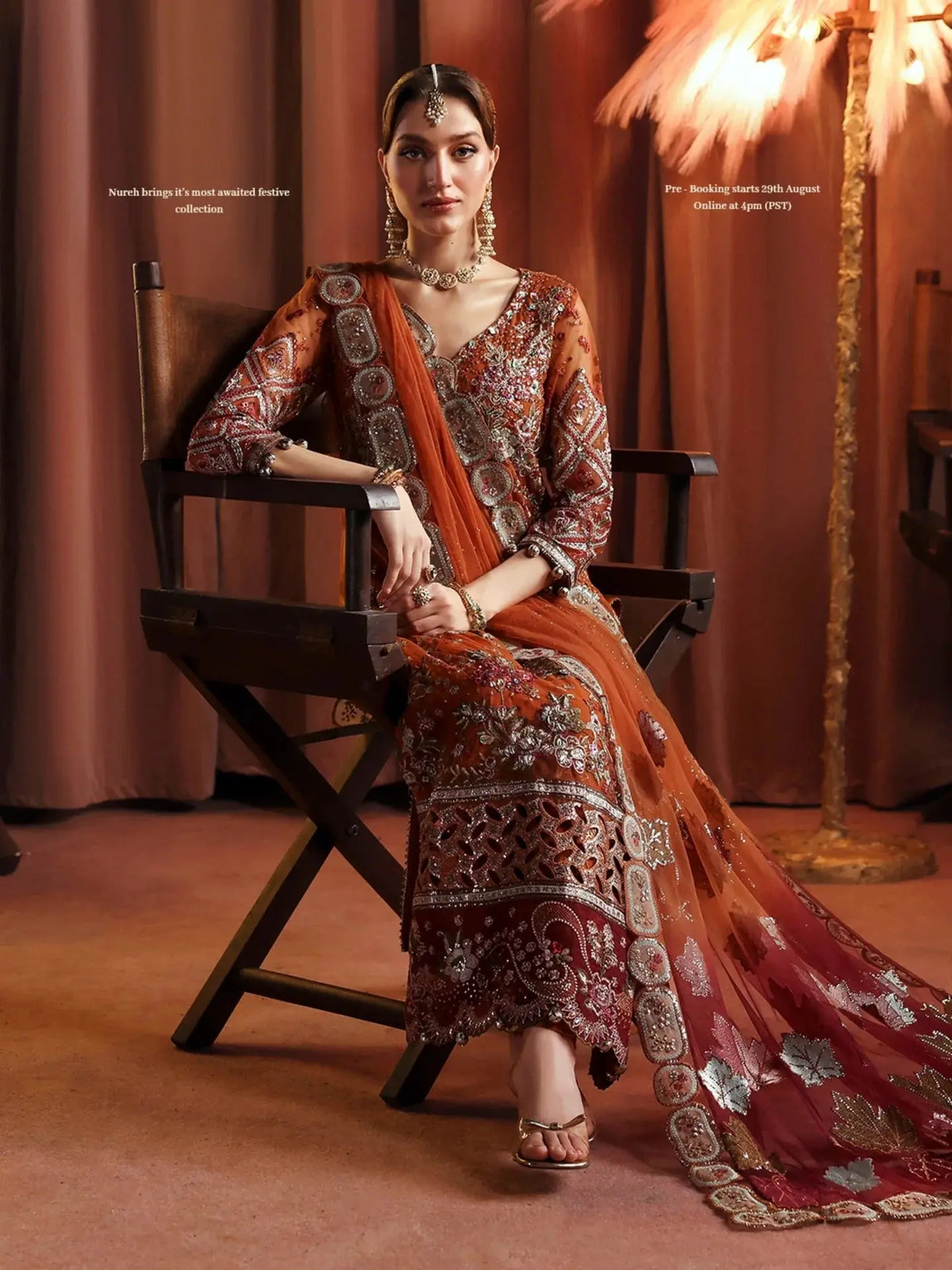 NUREH JHUMRO FESTIVE COLLECTION Aangan.the essence of lawn & chiffon
