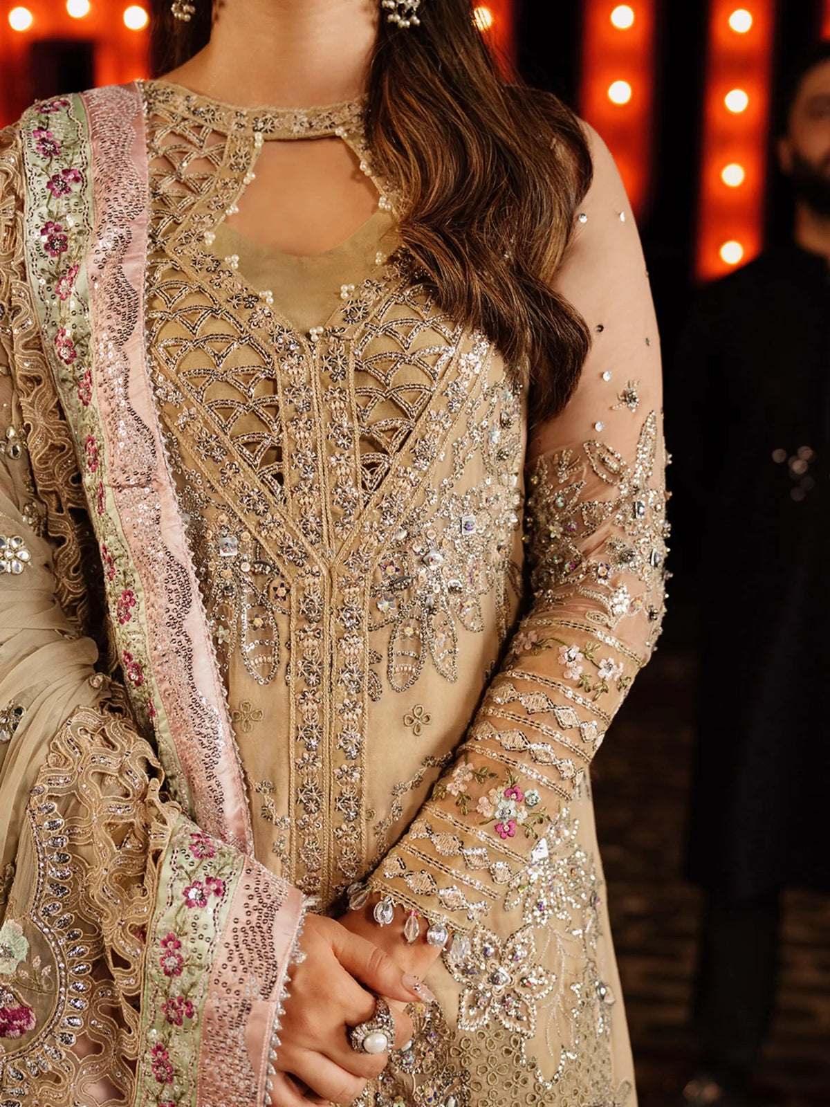NUREH JHUMRO FESTIVE COLLECTION Aangan.the essence of lawn & chiffon