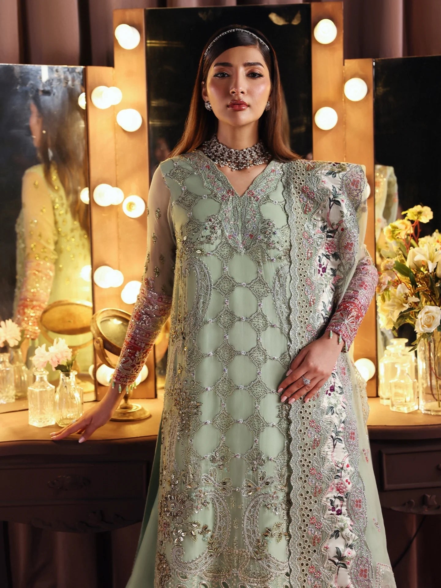 NUREH JHUMRO FESTIVE COLLECTION Aangan.the essence of lawn & chiffon