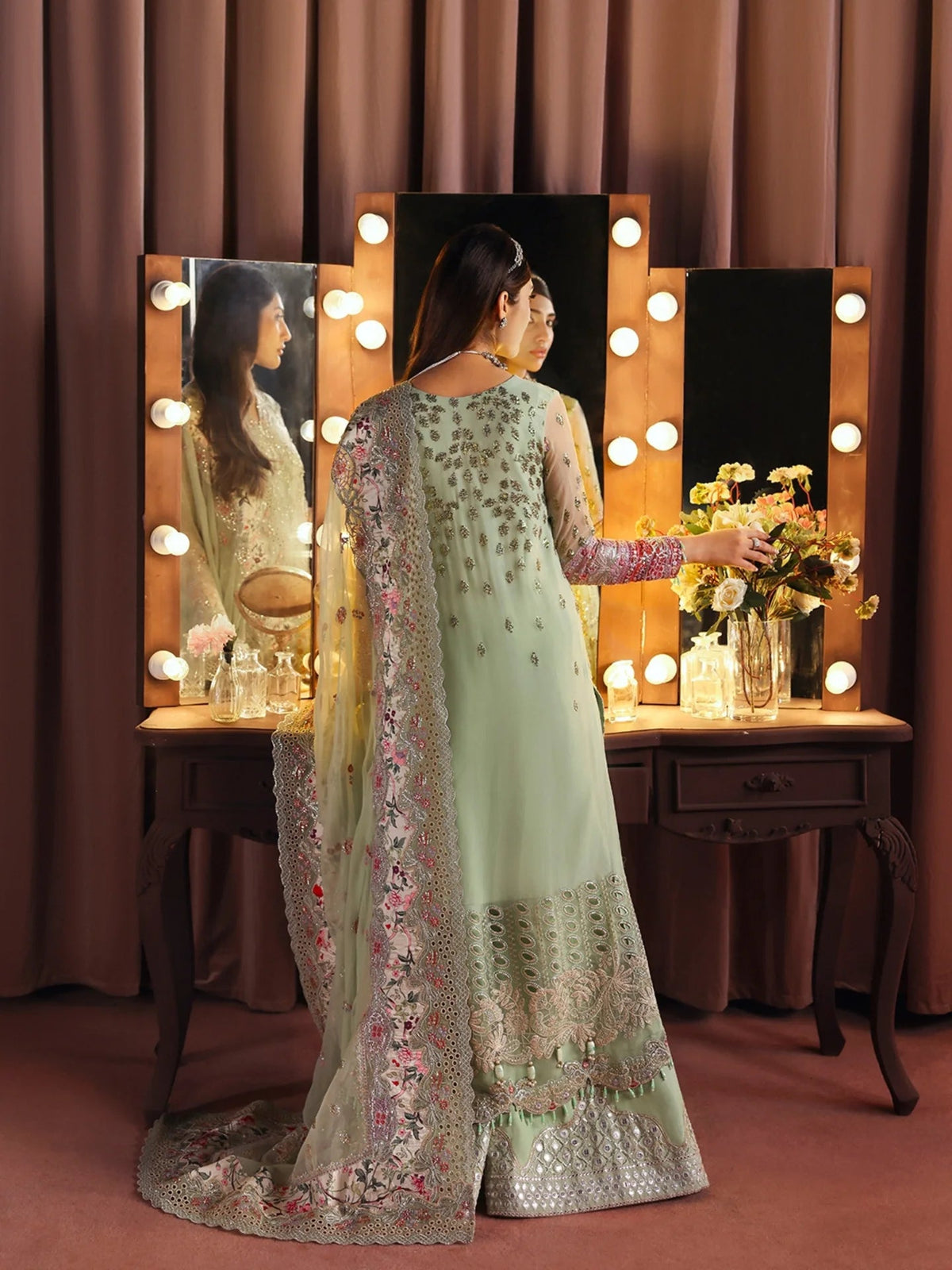 NUREH JHUMRO FESTIVE COLLECTION Aangan.the essence of lawn & chiffon
