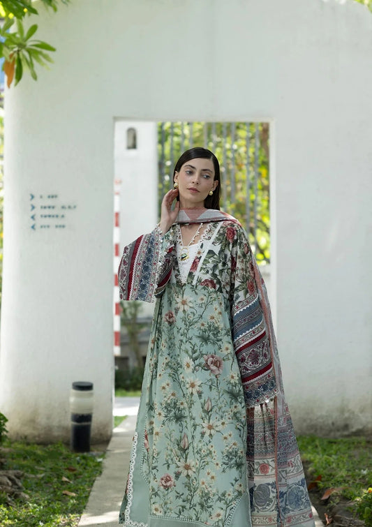Elaf Prints Lawn Vol 1 2026=6B OPALINE GARDEN Aangan the essence of lawn & chiffon