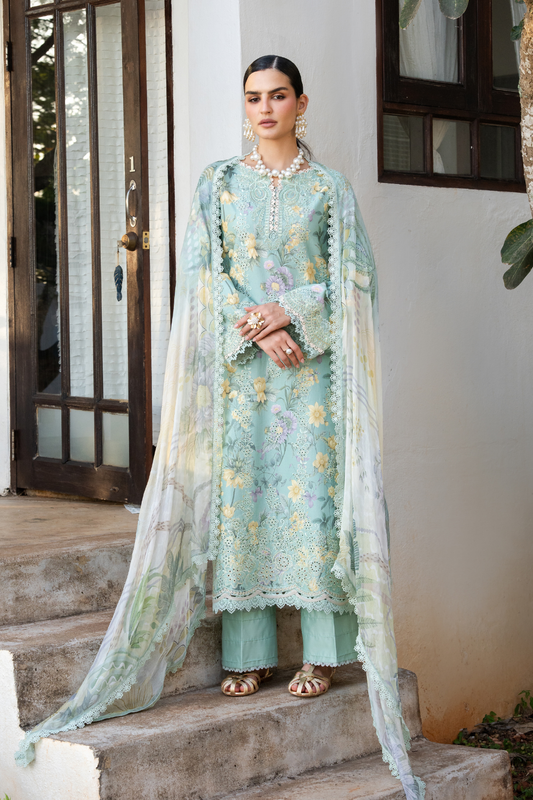 Aabyan Shezlin Chikankari Edit '26=tivara Aangan the essence of lawn & chiffon