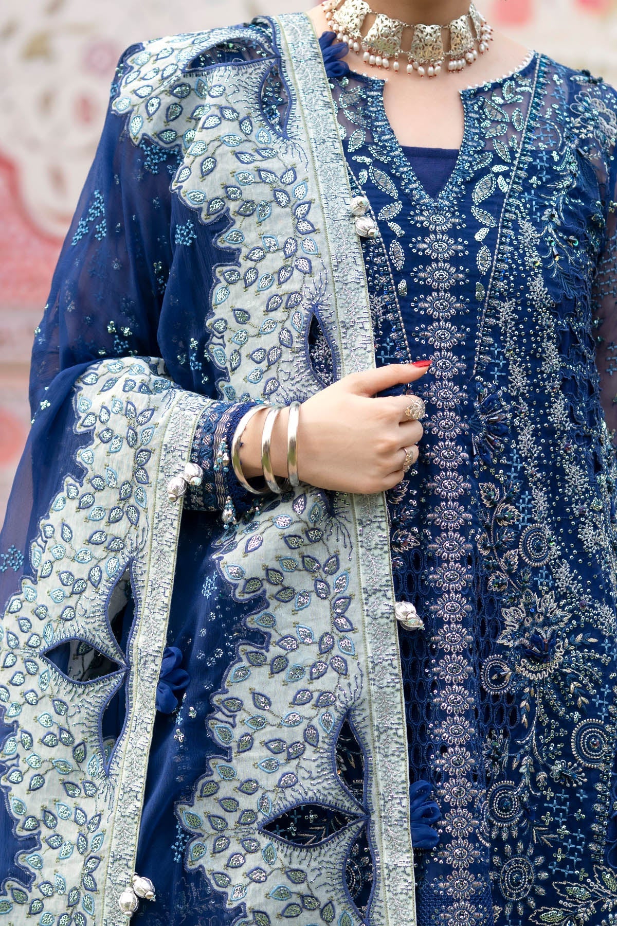 Nureh NL-99 Mia unstitched Pakistani suit view 3