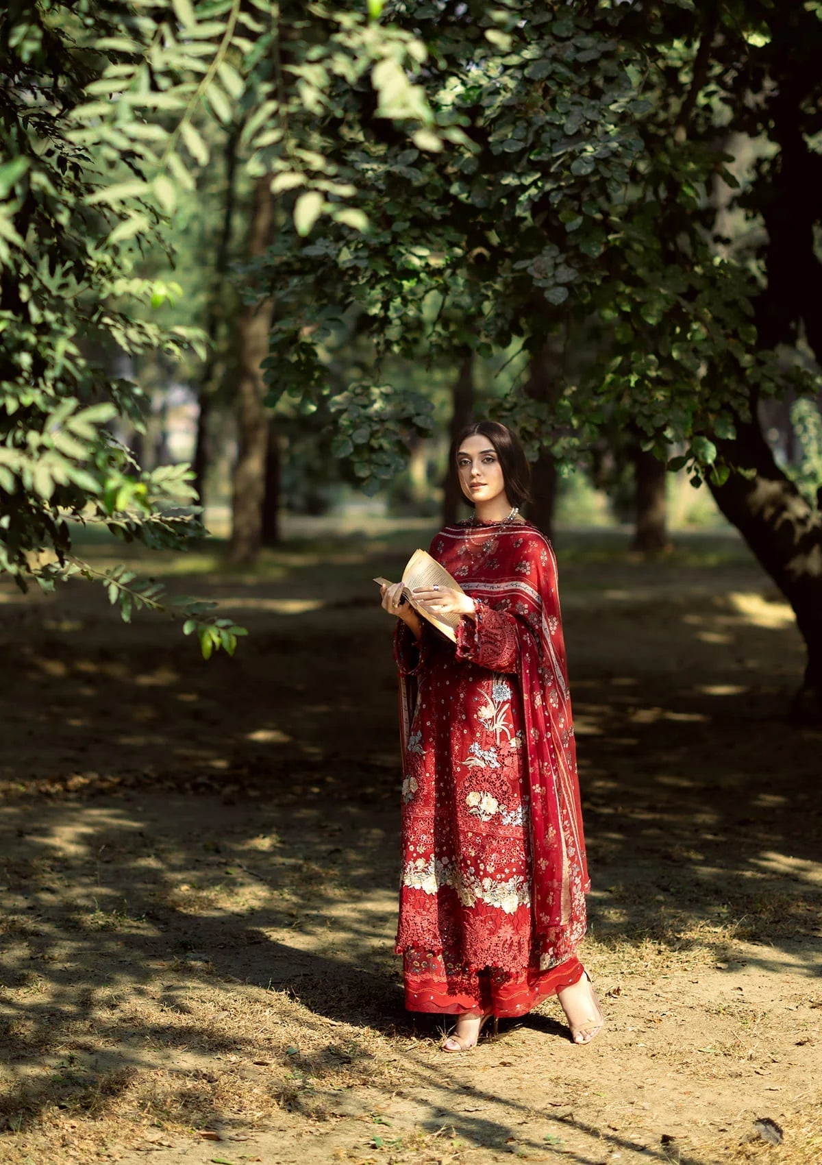 Elaf Chikankari Prints Lawn 2026=ERC-1B MARJAAN Aangan the essence of lawn & chiffon