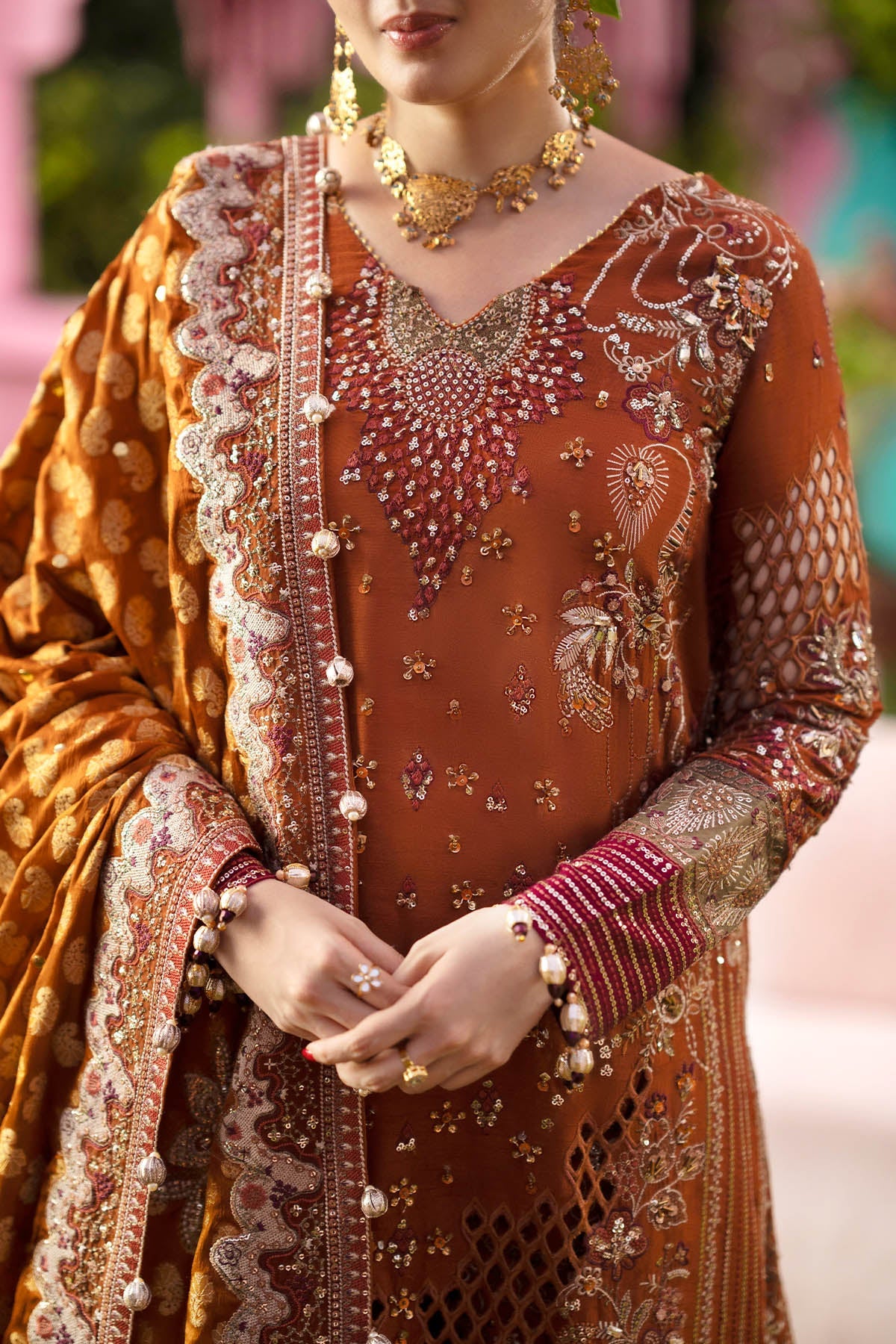 Nureh NL-98 Elyana unstitched Pakistani suit view 3