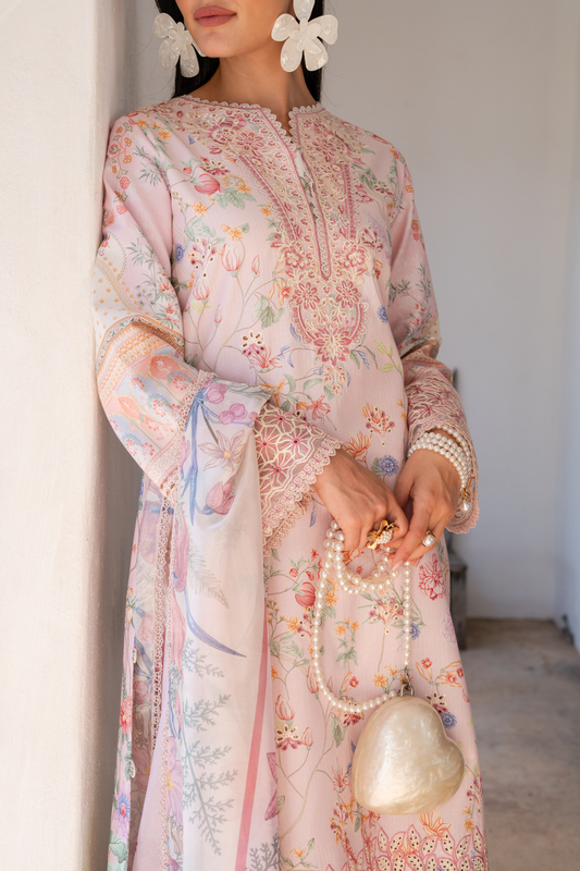 Aabyan Shezlin Chikankari Edit '26=serene Aangan the essence of lawn & chiffon