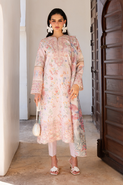 Aabyan Shezlin Chikankari Edit '26=serene Aangan the essence of lawn & chiffon