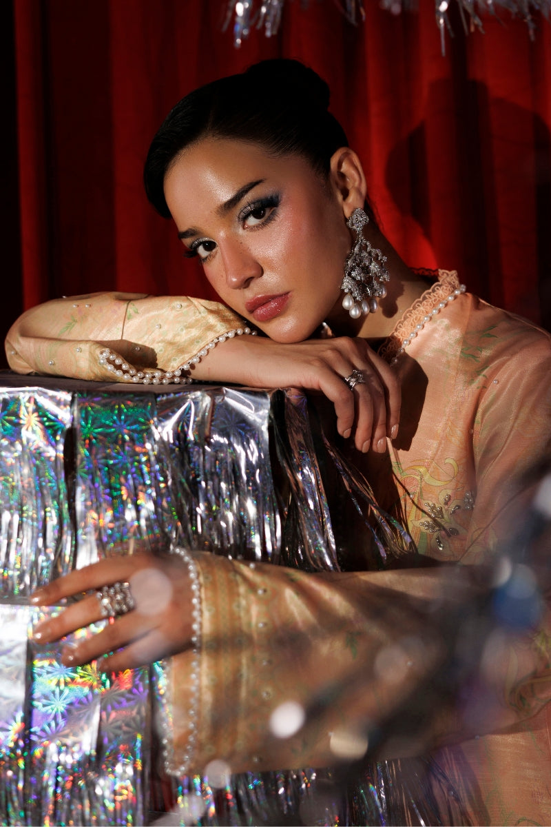 Rang Rasiya Luxe Silk 2026 Eloire Peach Raw Silk Detail
