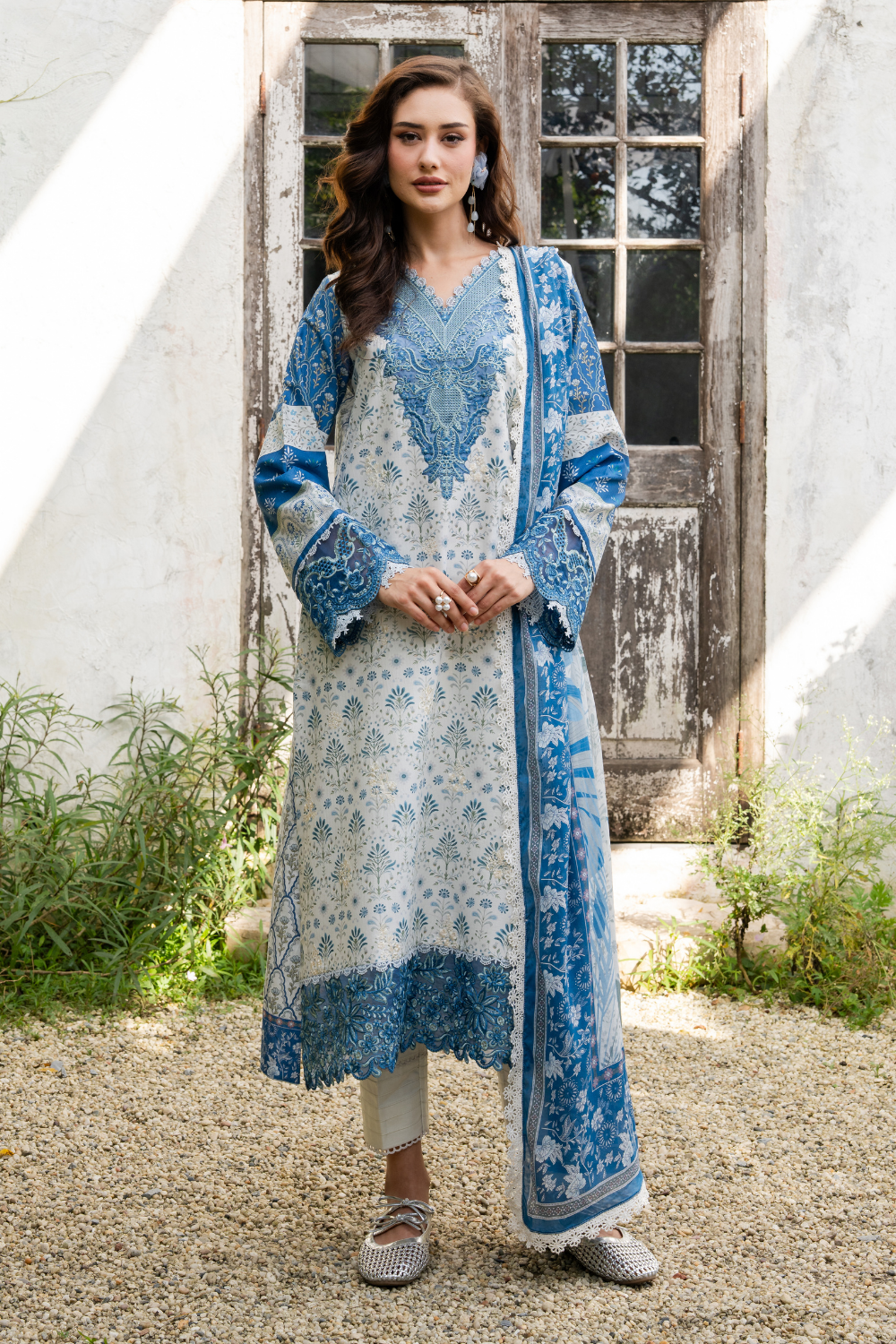 Aabyan Shezlin Chikankari Edit '26=evara Aangan the essence of lawn & chiffon